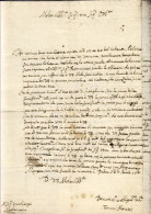 1641/2-Padova Due Lettere Di Andrea Moretti Incollate L'una Nell'altra Dirette A - Historical Documents