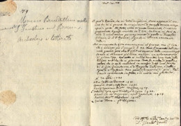 1730-lettera Di Gian Lodovico Luchi A Giuseppe Maria Sandi Datata 30 Novembre - Historische Dokumente