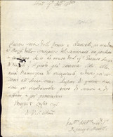 1796-Venezia 8 Luglio Lettera Di Jacopo Morelli Con Piccolo Camminamento Di Tarl - Historische Dokumente
