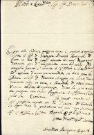1743-Bagnolo Mella19 Giugno Lettera Di Benedetto Berugino Senza Destinatario - Documenti Storici