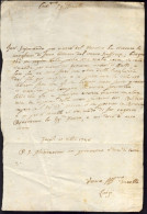 1758-Fenili 11 Ottobre Lettera Di Luigi Arici Al Fratello (Francesco Antonio Ari - Historische Documenten