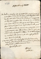 1647-Brescia 6 Marzo Lettera Di Pietro Paderno A Giovanni Battista Cagna A Bediz - Historische Documenten
