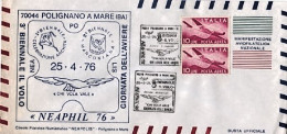 1976-busta Commemorativa Giornata Dell'aviere "Chi Vola Vale "per Naphil '76 Pol - 1971-80: Poststempel