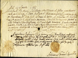 1613-documento Arciprete Mario Saibante Dato In Lazise Verona Con Sigillo - Historische Documenten