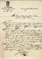 1850-lettera A Firma Luigi Maggi Podesta' Della Regia Citta' Di Brescia Data Il  - Historical Documents