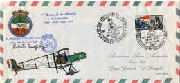 1973-prima Mostra Di Aereo Filatelia E Astronautica Lugo RA+cachet - 1971-80: Storia Postale