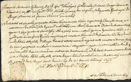 1696-documento Vicario Vescovile Giovanni Antonio Rodiano Dato In Borgo San Donn - Historical Documents