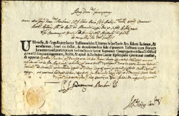 1727-documento Vicario Vescovile Di Cremona Pietro Giovanni Francesco Gerenzano  - Historical Documents
