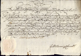 1703-documento Vicario Vescovile Di Cremona Girolamo Gerenzano Dato Il 27 Novemb - Historische Documenten