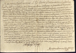 1722-documento Vicario Dell'arcivescovo Di Bologna Angelo Maria Guinigi Dato In  - Historische Documenten