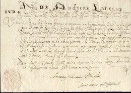 1705-documento Vicario Vescovile Andrea Lanci Dato In Reggio Emilia Il 20 Maggio - Historische Documenten