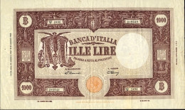 1947-biglietto Di Banca L.1000 Barbetti-Testina-BI Data 18 Gennaio Firme Einaudi - Andere & Zonder Classificatie