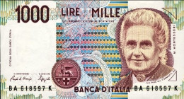 1990-Lire 1.000 Maria Montessori Stato Di Conservazione FDS - 1981-90: Marcophilia