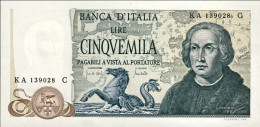 1971-biglietto Di Banca L. 5.000 Colombo 2 Tipo Data 10 Maggio Firme Carli/Lomba - 5000 Lire