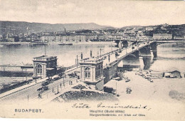 1905-Ungheria Cartolina "Budapest Veduta Ponte Margherita" Affrancata 5f.bordo D - Hongrie