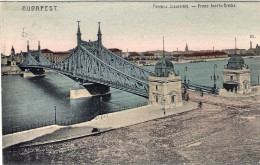 1913-Ungheria Cartolina "Budapest Ponte Francesco Giuseppe" Diretta In Italia - Hongrie