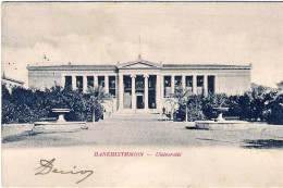 1910-Grecia Cartolina Foto "Universitè " Diretta In Italia - Griekenland