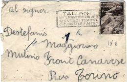 1951-busta Affrancata L.20 XXIX Fiera Di Milano Con Annullo Targhetta Italiani S - 1946-60: Marcophilie