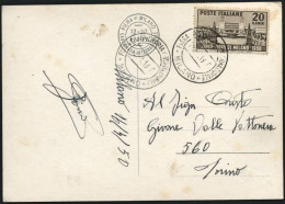 1950-cartolina Foto "fiera Di Milano-ingresso D'onore Di Piazza Giulio Cesare"af - 1946-60: Poststempel