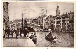 1933-cartolina Foto "Venezia-ponte Di Rialto" Diretta In Svizzera Affrancata 75c - Venezia (Venice)
