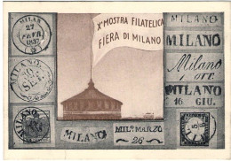 1947-"X Mostra Filatelica Fiera Di Milano"affrancata L.3 Democratica Annullo Fie - Manifestazioni