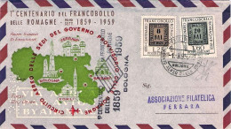 1959-affrancata Con S.2v."francobollo Delle Romagne"annullo Circuito Aereo Delle - Airmail