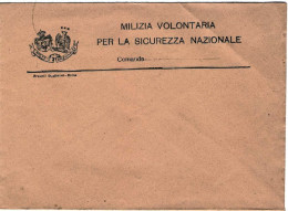 1940circa-busta Nuova Della Milizia Volontaria Per La Sicurezza Nazionale - Marcophilia