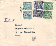 1955-India Diretta In Italia Affrancata Con Tre Coppie Di Valori Diversi - Other & Unclassified