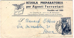 1953-foglietto Pubblicitario Della Scuola Preparatoria Per Agenti Ferroviari Aff - Advertising