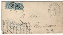 1875-piego Affrancato Con Coppia 5c.V.E.II - Marcophilie