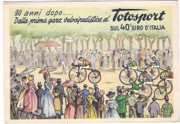 1957-affrancata L.10 Turrita Annullo Meccanico 40 Giro Ciclistico D'Italia-autoa - 1946-60: Marcophilia