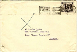 1956-busta Affrancata L.25 Giornata Delle Forze Armate,isolato Per L'interno.Ann - 1946-60: Poststempel