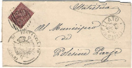 1883-fascetta Affrancata 2c.con Annullo A Sbarre E Cerchio Semplice Di Fontanell - Storia Postale
