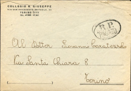 1944-con Bollo "R.P.pagato"usato Per Emergenza - Storia Postale