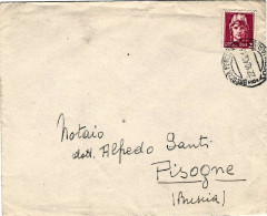 1945-busta Affrancata L.2 Emissione Di Novara "2 Largo",al Verso Bollo D'arrivo - Marcophilia