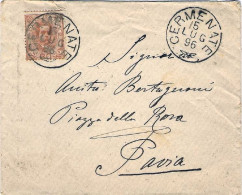 1896-busta Affrancata 20c.Umberto I Con Annullo Di Cermenate - Marcophilie