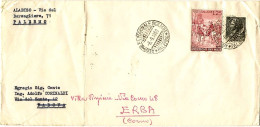 1960-busta Affrancata L.5 Siracusana+L.25 Spedizione Dei Mille Con Annullo Di Pa - 1946-60: Marcophilie