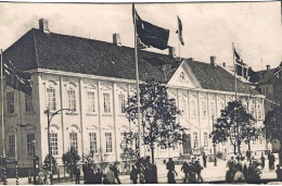 1920circa-Norvegia Cartolina "Trondhjom Stiftsgarden"con Erinnofilo Campagna Ant - Norvège