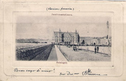 1899-Danimarca Cartolina "Jernbanestationen (stazione Ferroviaria) Helsingor"dir - Autres & Non Classés