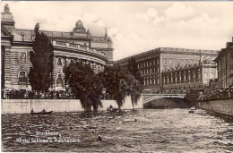 1920circa-Svezia Cartolina "Stockholm Konigl.Schloss U.Reichsbank" - Sweden