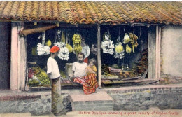1920circa-Ceylon Cartolina "native Boutique Showing A Great Variety Of Caylon Fr - Sri Lanka (Ceylon)