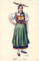 1910circa-Svizzera "Luzern Donna In Costume" - Kostums