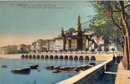 1930ca.-Francia "Menton La Vieille Ville Et Le Boulevard De Garavan" - Sonstige & Ohne Zuordnung