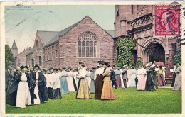 1914-U.S.A. Cartolina Diretta In Italia "Leaving Chapel,Mt.Holyoke College, Sout - Other & Unclassified