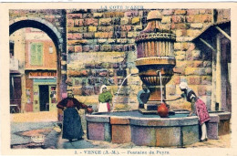 1930ca.-Francia Cartolina Scritta "Vence Fontaine De Peyra" - Andere & Zonder Classificatie