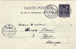 Y1900-Francia "Biarritz Le Rocher De La Vierge"cartolina Viaggiata - 1898-1900 Sage (Type III)