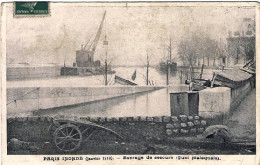 1910-Francia Diretta In Italia "Paris Inonde (janvier1910)barrage De Secours (qu - Sonstige & Ohne Zuordnung