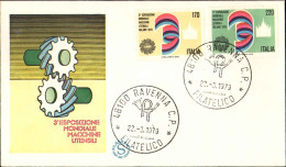 1979-s.2v."Esposizione Macchine Utensili"su Fdc Illustrata - FDC