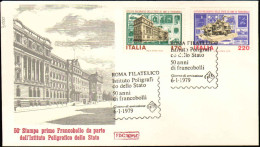 1979-s.2v."Istituto Poligrafico Dello Stato"su Fdc Illustrata Con Bollo Figurato - FDC