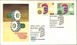 1979-s.2v."Esposizione Mondiale Macchine Utensili"su Fdc Illustrata Con Bollo Fi - FDC